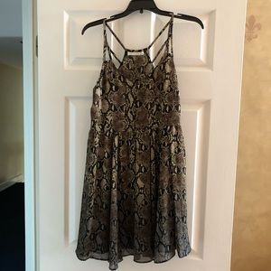 Snake Skin Print Mini Dress